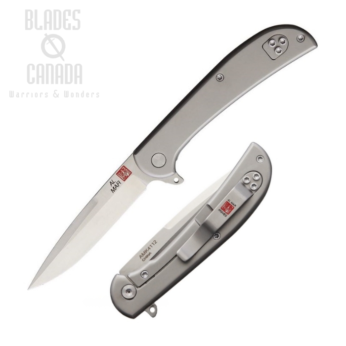 (image for) Al Mar Ultralight Hawk Flipper Framelock Folder, D2, Titanium, AMK4112